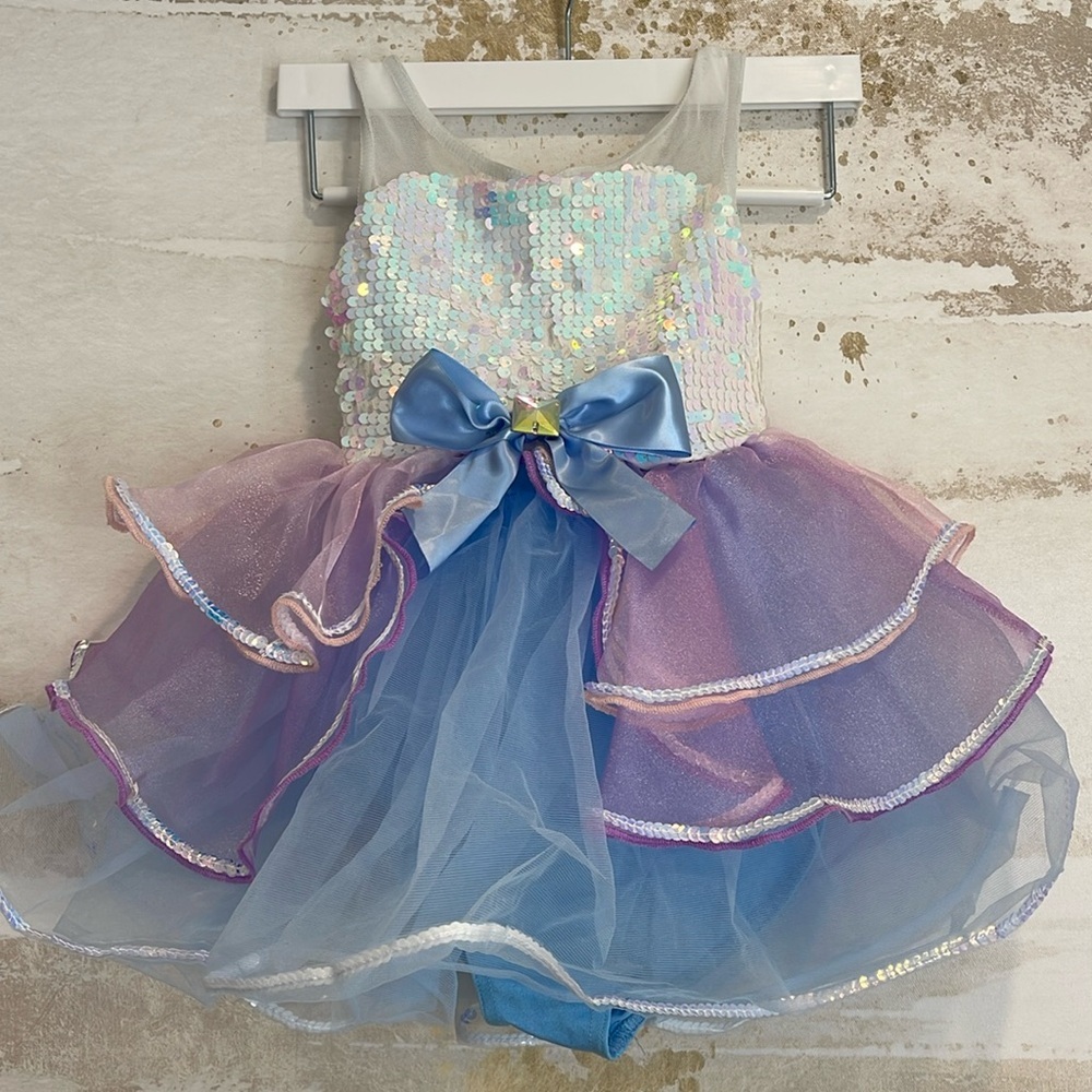 Weissman Ballet Dance Costume purple/blue/white Size SC